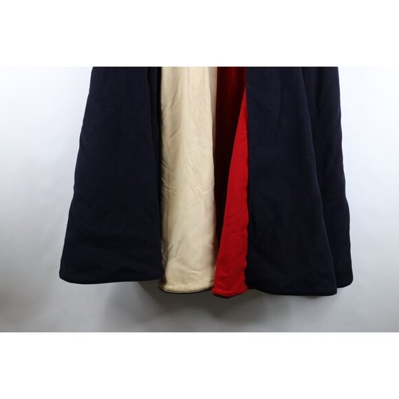 Vtg 30s 40s Distressed Heavyweight Wool Military Band Cape Nurse Cloak Womens - Picture 3 of 16